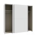Schiebetürenschrank >Schach&matt< in weiss - 200,1x190,5x61,2cm (BxHxT)