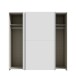Schiebetürenschrank >Schach&matt< in Weiss - 190,1x190,5x61,2cm (BxHxT)