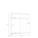 Schiebetürenschrank >Schach&matt< in Weiss - 190,1x190,5x61,2cm (BxHxT)