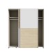 Schiebetürenschrank >Schach&matt< in Weiss  / Puccini Eiche - 170,3x190,5x61,2cm B/H/T