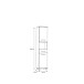 Seitenschrank >Veris < in Artisan Eiche/ Secret Grey  - 40,2x186,8x34,8 (BxHxT)