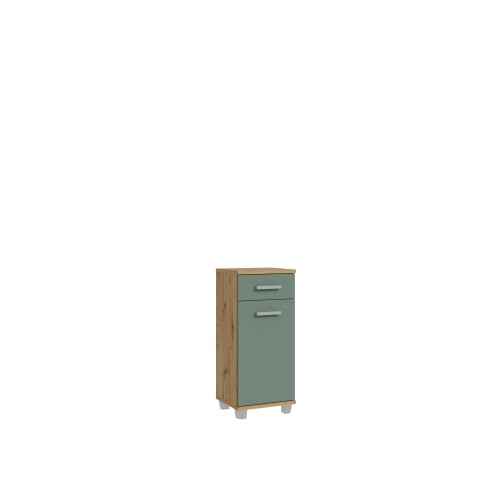 Badkommode >Veris < in Artisan Eiche/Salbei - 40,2x90,8x34,8cm (BxHxT)