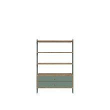 Regal >Whenua < in Mauvella Eiche/ Salbei - 104,2x153,6x41,5cm (BxHxT)