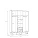 Drehtürenschrank >WHENUA< in Mauvella Eiche/ Salbei - 154,2x201,5x52,2cm (BxHxT)