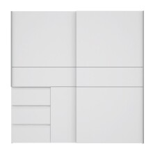 Schiebetürenschrank >Winn 2< in Weiss  -...