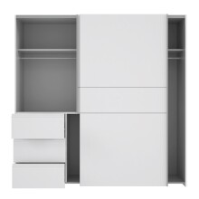 Schiebetürenschrank >Winn 2< in Weiss  - 200,1x200,5x61,2cm (BxHxT)