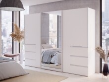 Schiebetürenschrank >WINN 2< in Weiss /...