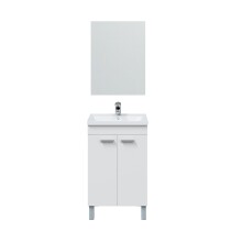 Badezimmer-Set >KONCEPT< in weiß glänzend - 50x80x40 (BxHxT)