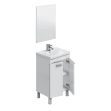 Badezimmer-Set >KONCEPT< in weiß glänzend - 50x80x40 (BxHxT)
