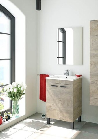 Badezimmer-Set >KONCEPT< in Alaska-Eiche - 50x80x40 (BxHxT)