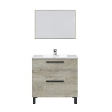 Badezimmer-Set >ATHENA< in Alaska-Eiche - 80x80x45 (BxHxT)