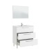 Badezimmer-Set >ATHENA< in weiß glänzend - 80x86x45 (BxHxT)