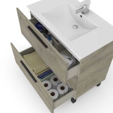 Badezimmer-Set >ATHENA< in Alaska-Eiche - 80x86x45 (BxHxT)