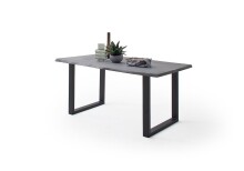 Baumkantentisch >Calabria< in Akazie grau  / anthrazit - 200x77,5x100 (BxHxT)