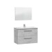 Badezimmer-Set >ARUBA< in Beton-Grau - 80x57x45 (BxHxT)