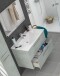 Badezimmer-Set >ARUBA< in Beton-Grau - 80x57x45 (BxHxT)
