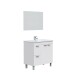 Badezimmer-Set >AKTIVA< in weiß glänzend - 80x80x45 (BxHxT)