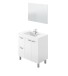 Badezimmer-Set >AKTIVA< in weiß glänzend - 80x80x45 (BxHxT)