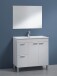Badezimmer-Set >AKTIVA< in weiß glänzend - 80x80x45 (BxHxT)