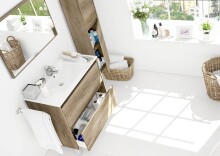 Badezimmer-Set >DAKOTA< in Nordik - 80x80x45 (BxHxT)