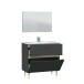 Badezimmer-Set >LOTTO< in Anthrazit-Grau/Eiche - 80x80x45 (BxHxT)