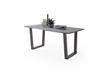 Baumkantentisch >Calabria< in Akazie grau / antik  - 160x76,5x90 (BxHxT)