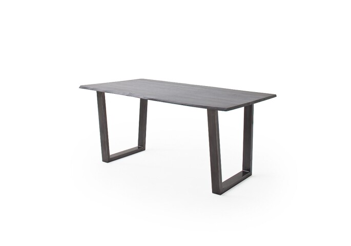 Baumkantentisch >Calabria< in Akazie grau / antik  - 180x76,5x90 (BxHxT)