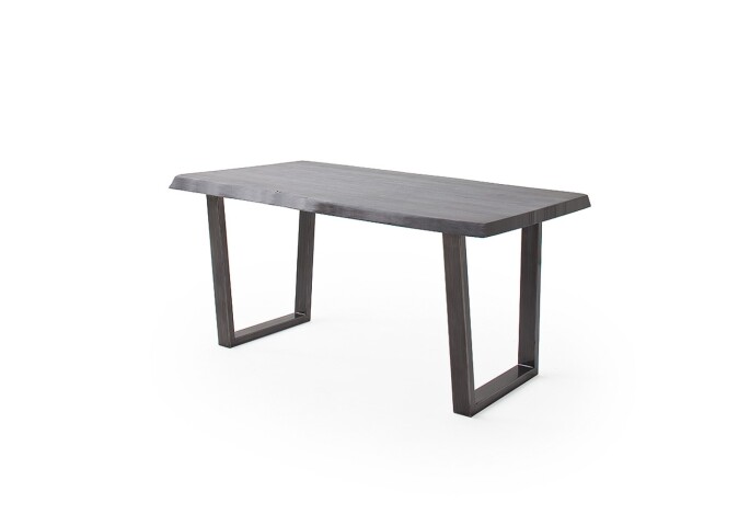 Baumkantentisch >Calabria< in Akazie grau / antik  - 200x79,5x100 (BxHxT)