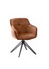Armlehnstuhl >Emma/Edith< (2er Set) in rost, Samtbezug - 59x82x62cm (BxHxT)