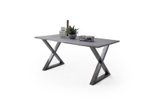 Baumkantentisch >Calabria< in Akazie grau / antik  - 180x76,5x90 (BxHxT)