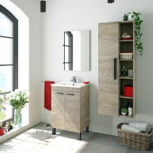 Badezimmer-Set >KONCEPT< in Alaska-Eiche - 50x80x40...