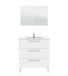 Badezimmer-Set >ATHENA< in weiß glänzend - 80x86x45 (BxHxT)
