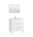 Badezimmer-Set >ATHENA< in weiß glänzend - 80x86x45 (BxHxT)