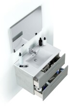 Badezimmer-Set >ARUBA< in Beton-Grau - 80x57x45 (BxHxT)
