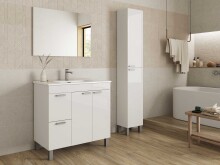 Badezimmer-Set >AKTIVA< in weiß glänzend...