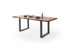 Baumkantentisch >Calabria< in Akazie natur / antik - 200x79,5x100 (BxHxT)