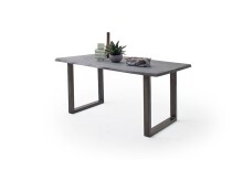 Baumkantentisch >Calabria< in Akazie grau / antik  - 200x77,5x100 (BxHxT)