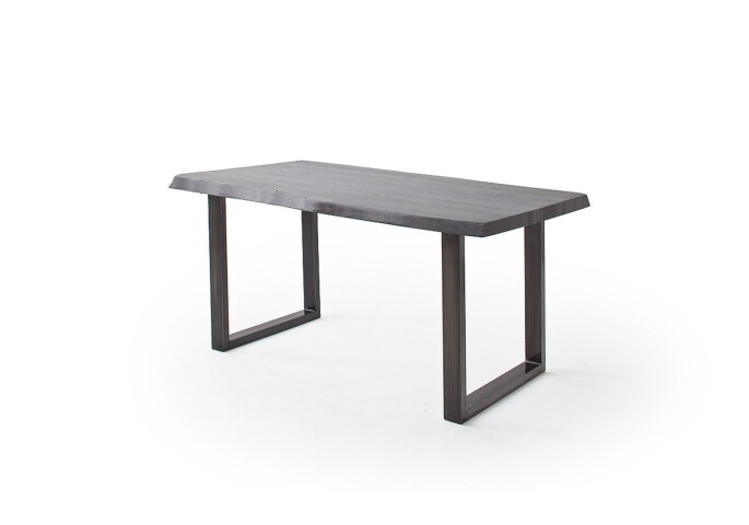 Baumkantentisch >Calabria< in Akazie grau / antik  - 240x79,5x100 (BxHxT)