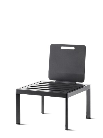 Gartenstuhl >Lugo< in eisengrau - 60x77x60 (BxHxT)