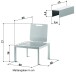 Gartenstuhl >Lugo< in weiss, Aluminium - 60x77x60cm (BxHxT)