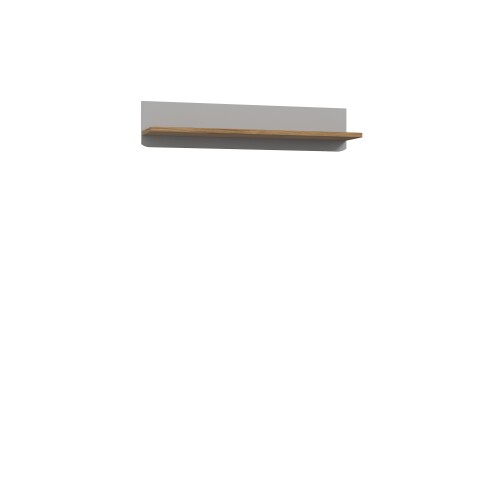 Wandboard >SURFINIO< in Grau / Catania Eiche  - 110x22,8x21,9cm (BxHxT)