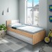 Kinderbett >NOA< in Nodi-Eiche/Artik-Weiß - 196x77x92 (BxHxT)