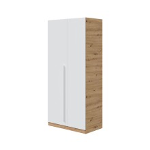 Kleiderschrank >NOA< in Nodi-Eiche/Artik-Weiß - 90x200x52 (BxHxT)