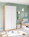 Kleiderschrank >NOA< in Nodi-Eiche/Artik-Weiß - 90x200x52 (BxHxT)