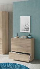 Kommode >Chests of 3 Drawers< in Kanadische-Eiche - 77x80x38 (BxHxT)