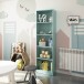 Bücherregal >i-JOY< in Aqua-Grün - 52x180x25 (BxHxT)