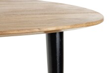 Couchtisch >52941< in akazie, schwarz, Massivholz, Metall - 55x46x55 (BxHxT)