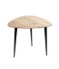 Couchtisch >52941< in akazie, schwarz, Massivholz, Metall - 55x46x55 (BxHxT)