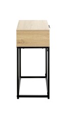 Nachtkonsole >52483< in eiche, schwarz - 40x60x28cm (BxHxT)