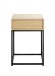 Nachtkonsole >52483< in eiche, schwarz - 40x60x28cm (BxHxT)